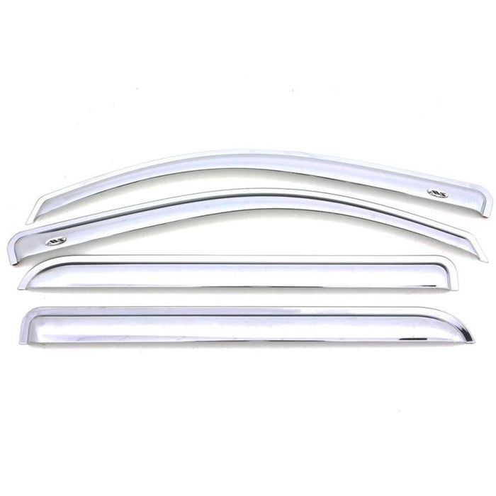 Déflecteurs de lunette avant et arrière à montage extérieur AVS 07-16 GMC Acadia Ventvisor 4 pièces - Chrome