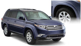 Élargisseurs de style d'origine pour Toyota Highlander Bushwacker 11-13, 2 pièces, excluant les modèles hybrides - Noir