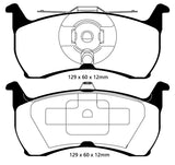 Plaquettes de frein arrière Yellowstuff EBC 93-00 Aston Martin Virage 5.3 (étrier PBR)