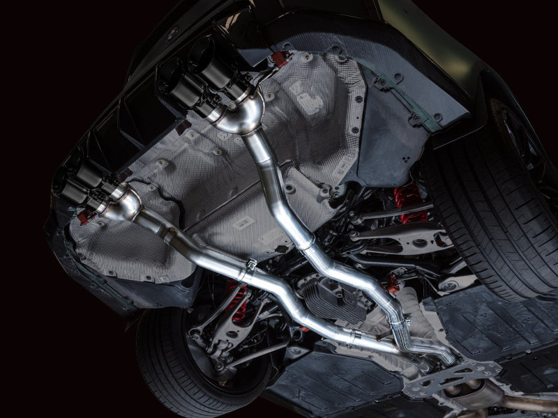 Échappement Catback AWE Track Edition pour BMW G8X M3/M4 - Embouts noirs diamantés