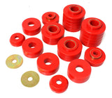 Ensemble de supports de carrosserie rouge Energy Suspension 80-98 Ford F250/F350 / 80-92 Ford F100/F150 / 85-98 Ford F450