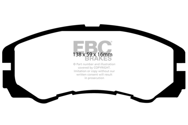 Plaquettes de frein avant EBC Greenstuff pour Acura SLX 3.2 96-98