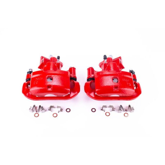 Étriers arrière rouges Power Stop 00-02 Toyota MR2 Spyder avec supports - Paire