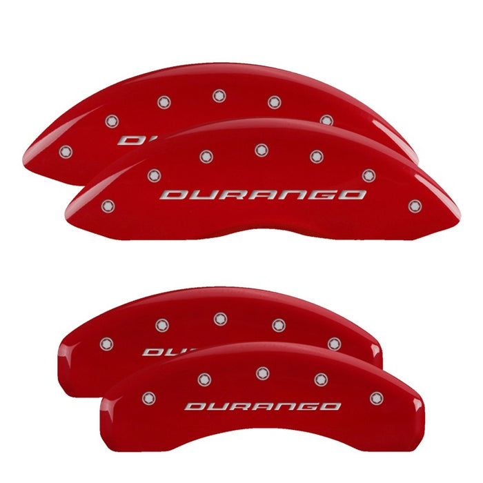 MGP 4 Caliper Covers Engraved Front & Rear MGP Red finish silver ch