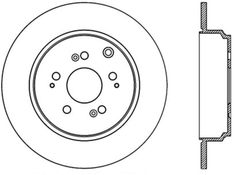 Stoptech 09-15 Honda Pilot / 11-17 Honda Odyssey Rear Premium Cryostop Brake Rotor