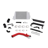 Kit de refroidisseur intermédiaire à montage supérieur Mishimoto pour Subaru WRX 2015 - Tuyaux argentés avec revêtement en poudre et rouges froissés