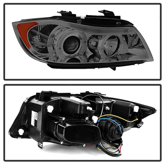 Spyder BMW E90 Série 3 06-08 (4 portes) Projecteur LED Halo Ambre Réflecteur Ampoule Rplc Fumée PRO-YD-BMWE9005-AM-S