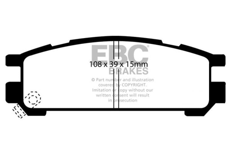 Plaquettes de frein arrière EBC 95-96 Subaru Impreza 2.2 Bluestuff