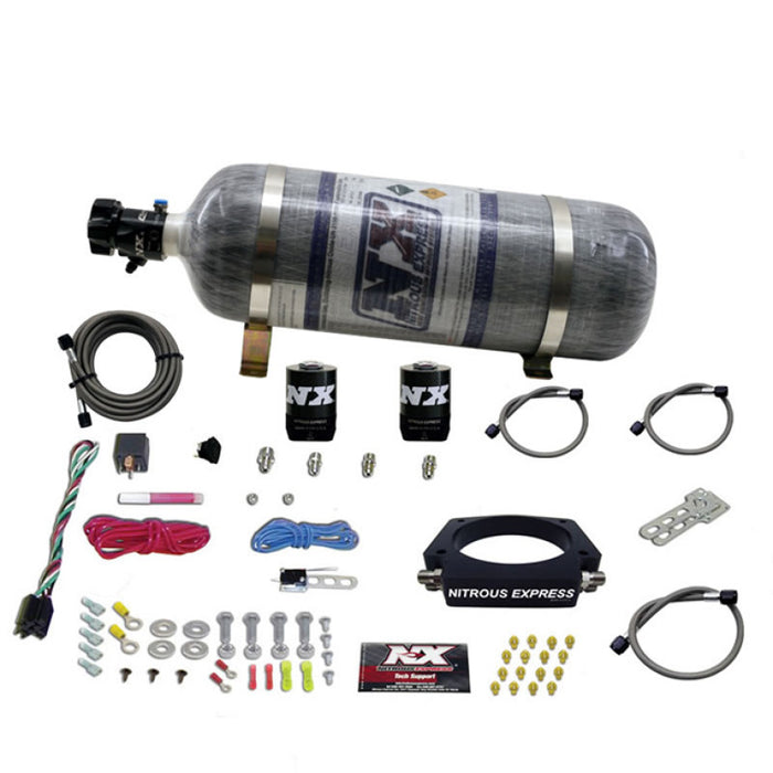 Kit de plaque nitreuse Nitrous Express GM LS 90 mm (50-400 CV) avec bouteille composite de 12 lb