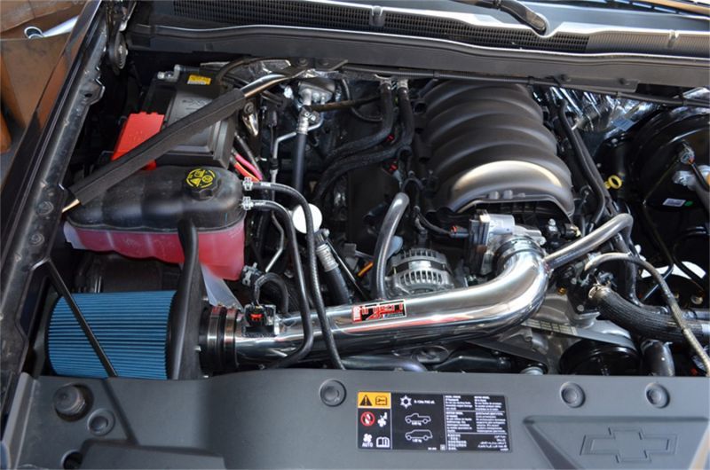 Injen 14 Chevy Silverado/GMC Sierra P/U 5,3 L Wrinkle Black Short Ram Intake avec MR Tech et bouclier thermique