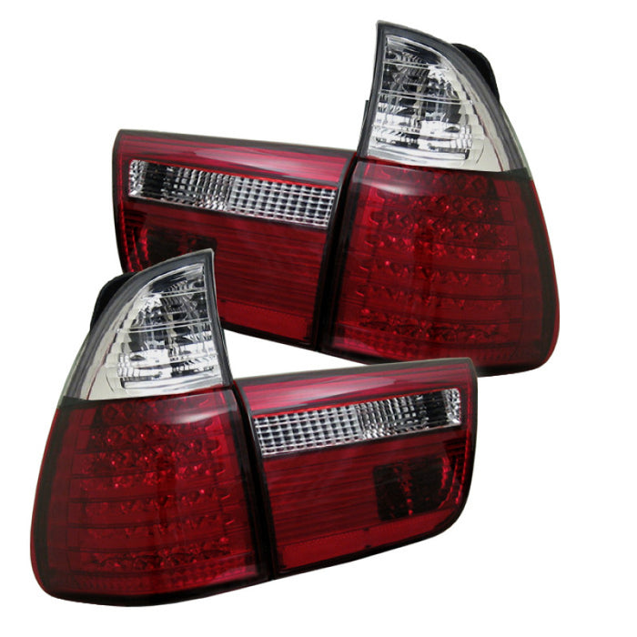 Spyder BMW E53 X5 00-06 4PCS Feux arrière à LED Rouge Clair ALT-YD-BE5300-LED-RC