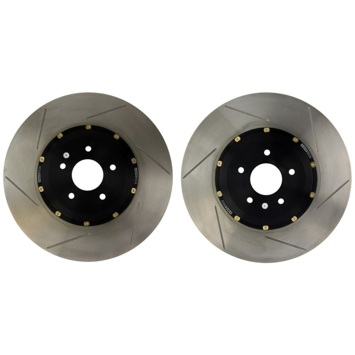 Paire de rotors avant fendus StopTech 13-15 Ford Focus ST AeroRotor à remplacement direct en 2 pièces