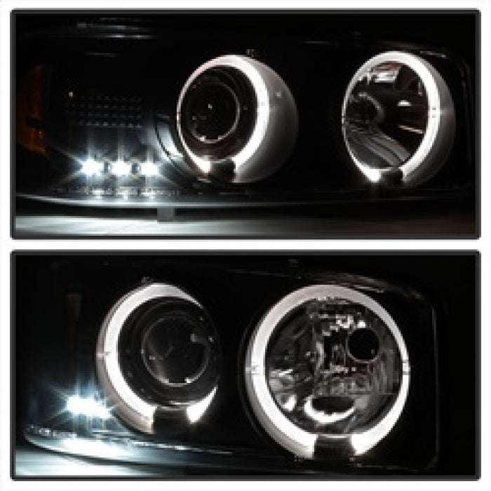 Phares de projecteur Spyder GMC Sierra 1500/2500/3500 99-06 LED Halo LED Noir PRO-YD-CDE00-HL-BK