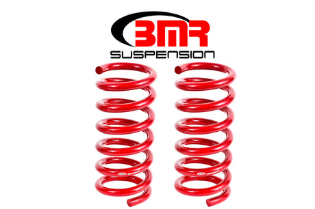 BMR 15-17 S550 Mustang Rear Performance Version Lowering Springs - Red BMR Suspension