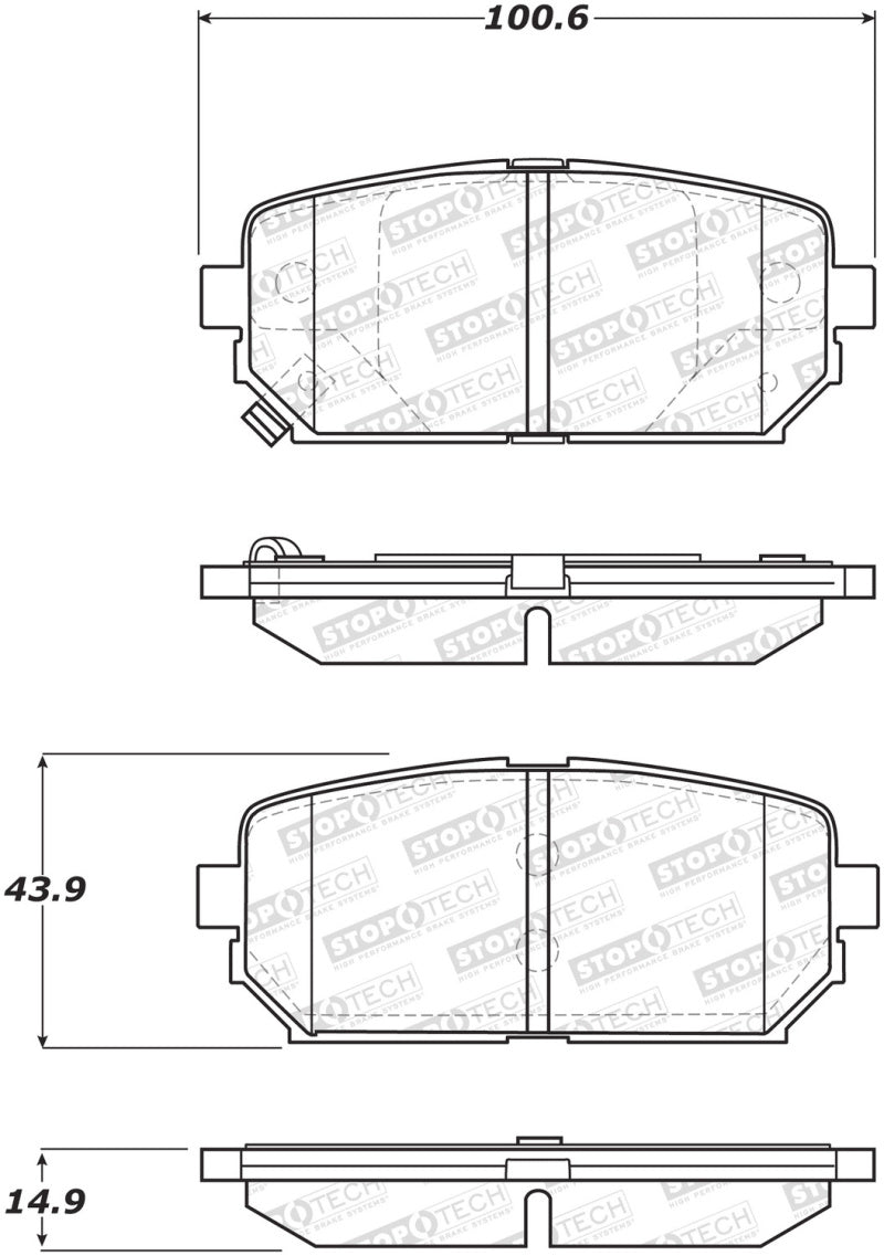 Plaquettes de frein StopTech Street