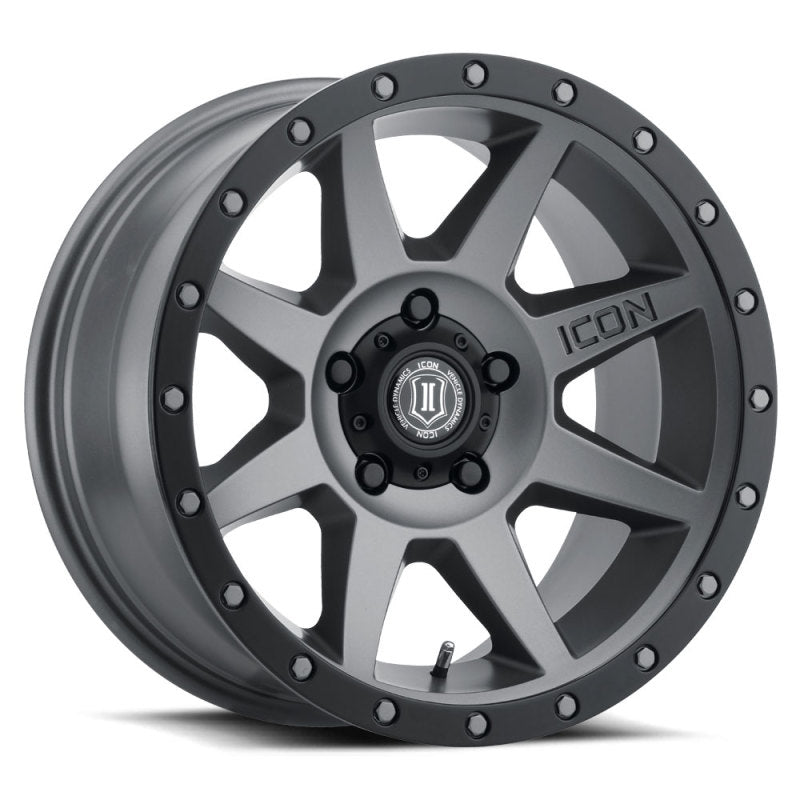 Roue en titane ICON Rebound Pro 17x8,5 5x4,5 0 mm de déport 4,75 pouces BS 71,5 mm d'alésage
