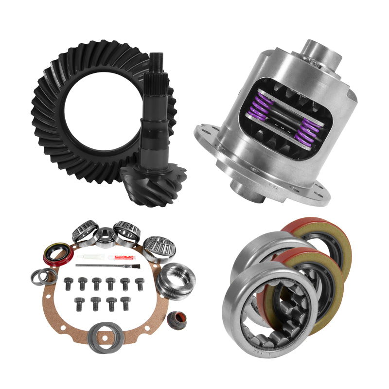 Yukon 8.8in Ford 3.27 Rear Ring & Pinion Install Kit 28 Spline Positraction 2.25in Axle Bearings