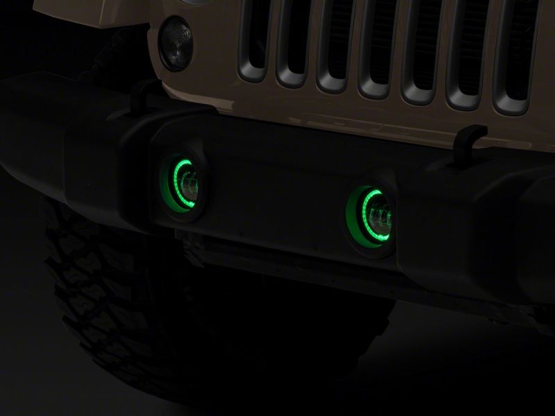 Phares antibrouillard à DEL Raxiom 07-18 Jeep Wrangler JK Axial Series 4 pouces avec halo RVB