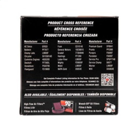 Filtre à carburant K&amp;N 03-09 Dodge Ram 5,9 L L6 Diesel 3,375 po OD x 3,969 po L