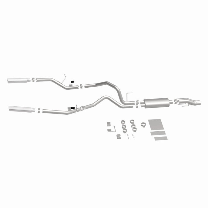 Échappement Catback MagnaFlow 11 pour Ford F-150 3,7 L/5,0 L/6,2 L SS à double sortie arrière divisée avec embouts SS de 3,5 pouces