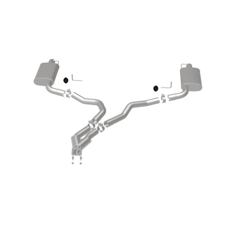 Échappement Cat-Back perforé en acier inoxydable à double sortie arrière pour moteur Chevy Corvette V8 5,7 L MagnaFlow 75-79