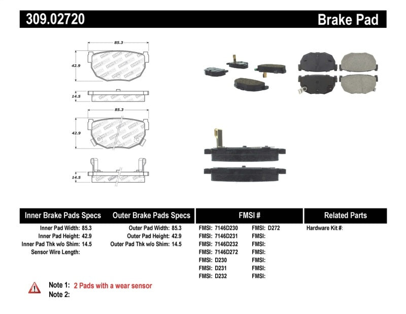 Plaquettes de frein arrière StopTech Performance 89-98 240SX