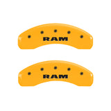 MGP 4 Caliper Covers Engraved Front & Rear Ram Yellow Finish Black Char 2006 Dodge Durango