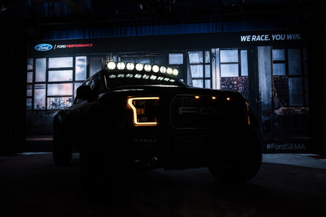 Barre lumineuse suspendue à DEL KC HiLiTES 17-18 Ford Raptor 57 po Pro6 Gravity à 9 lampes et faisceau combiné de 180 W
