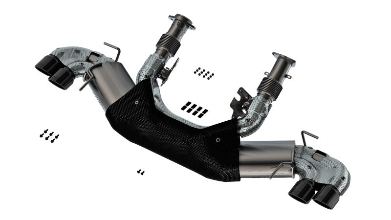 Échappement Catback Borla 20-23 Chevy Corvette 6.2L V8 AT sans NPP 3 pouces ATAK - Embouts chromés noirs