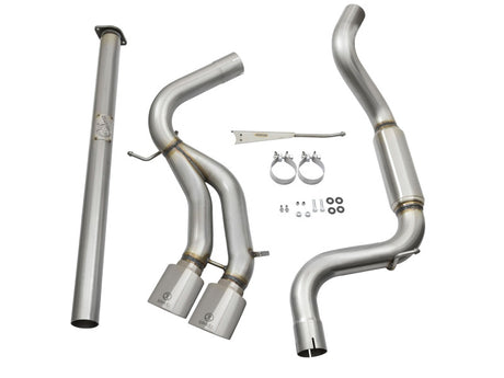 Échappement arrière de catalyseur aFe POWER Takeda 3 pouces 304 SS avec embouts polis 13-17 Ford Focus ST L4-2.0L (t)