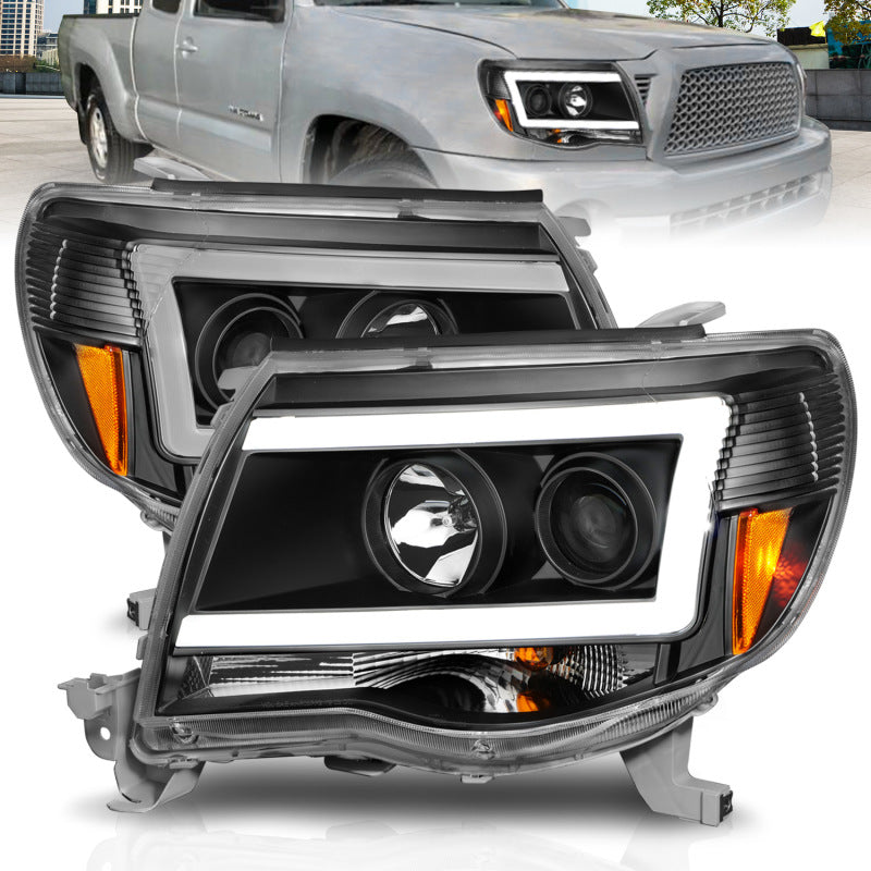 Phares de style barre lumineuse de projecteur ANZO 05-09 Toyota Tacoma avec barre lumineuse C