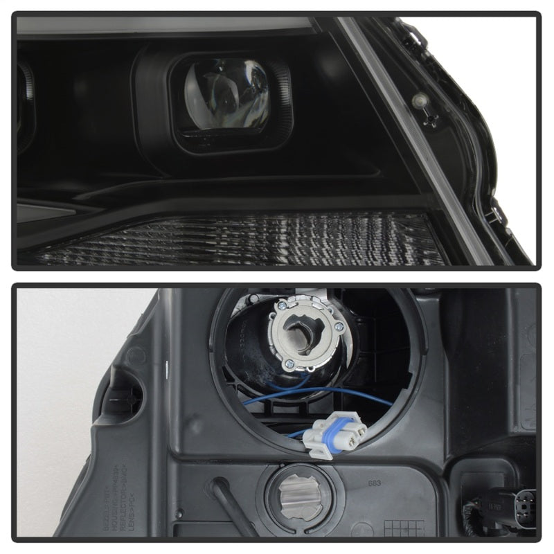 xTune Chevy Colorado 15-17 Halogen Only Projector Headlights - Black Smoked PRO-JH-CCO04-LBDRL-BSM
