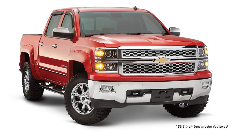 Élargisseurs de caisse de style poche Bushwacker 15-18 Chevy Silverado 2500 HD Fleetside 4 pièces 78,8/97,8 po - Noir