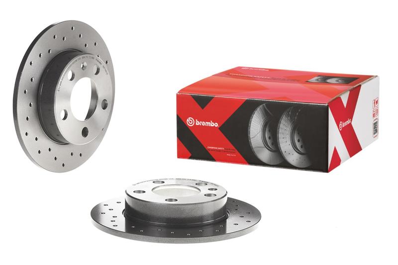 Disque de frein arrière Brembo 12-15 Mercedes C250/13-14 C300/08-15 C350 Premium Xtra Cross Drilled UV Coated