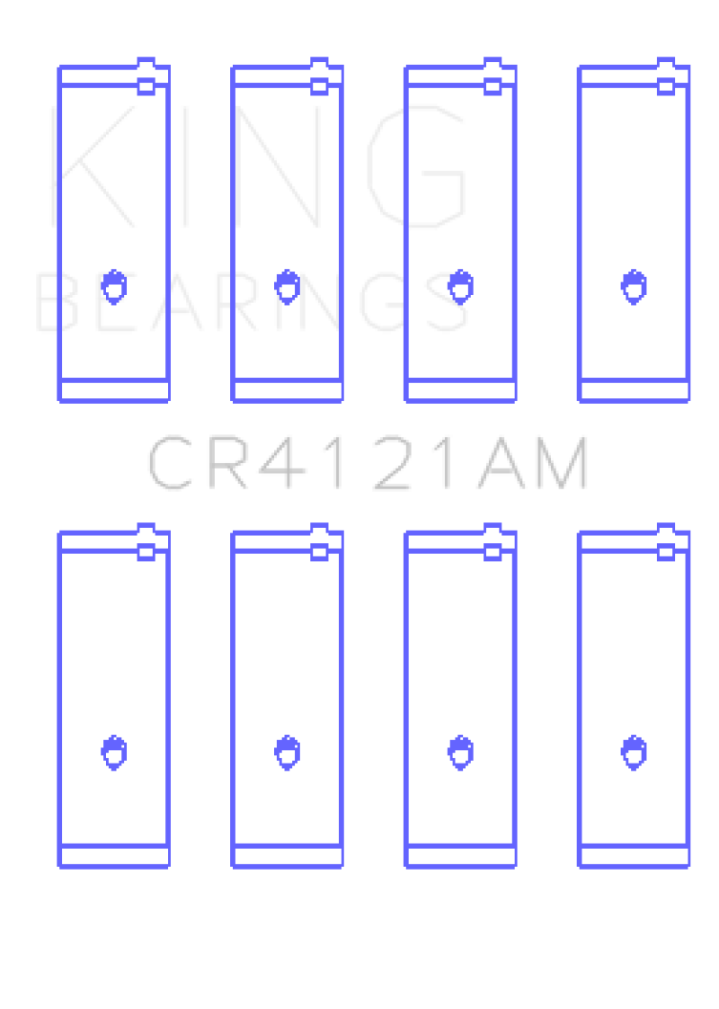 Ensemble de roulements de bielle King GM DOHC 16 soupapes / Toyota SOHC 8 soupapes / DOHC 16 soupapes (taille +0,25)