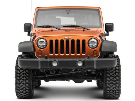 Phares de projecteur à LED Raxiom07-18 Jeep Wrangler JK - Boîtier chromé (lentille transparente)