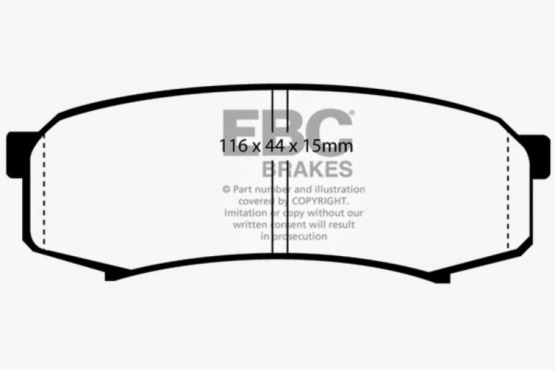 Plaquettes de frein arrière EBC 10+ Lexus GX460 4.6 Greenstuff