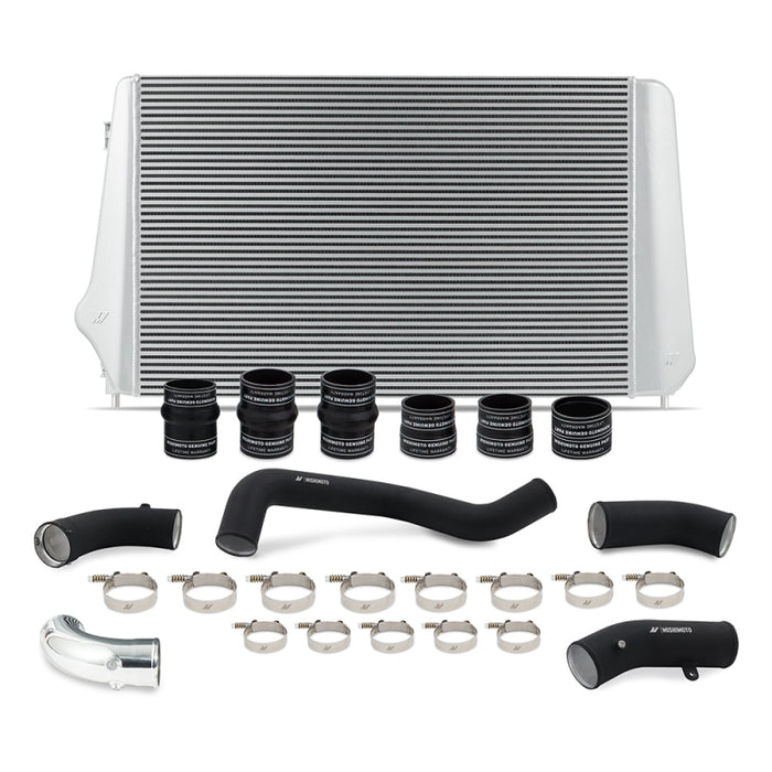 Kit de refroidisseur intermédiaire Duramax Mishimoto 17-19 GM L5P - Argent avec tuyaux WBK