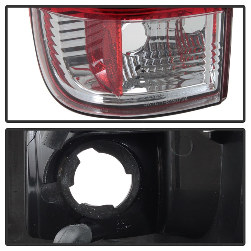 Spyder 97-03 Ford F150 Stylsd. F250 V3 Light Bar LED Tail Lights - Red/Clr ALT-YD-FF15097V3-LBLED-RC