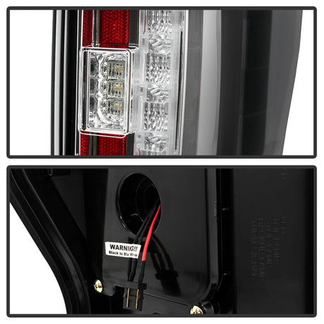 Feux arrière à LED Spyder 17-18 Ford F-250 Super Duty (sauf modèles à LED) - Chrome (ALT-YD-FS17-LED-C)