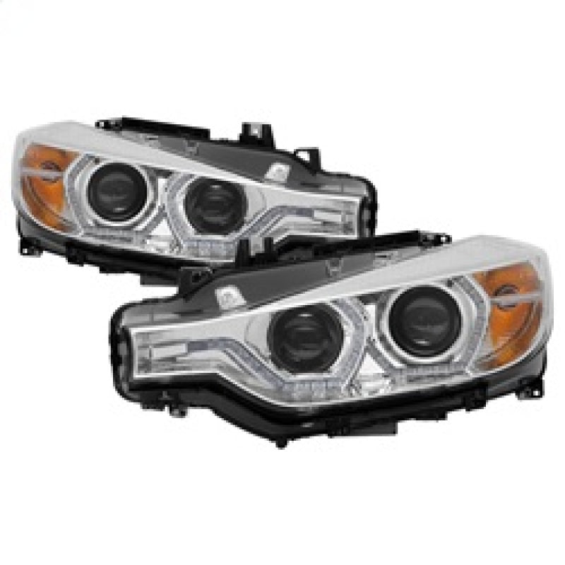 Phares de projecteur Spyder 12-14 BMW F30 Série 3 4DR - LED DRL - Chrome (PRO-YD-BMWF3012-DRL-C)