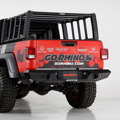 Pare-chocs arrière pleine largeur Go Rhino 20-22 Jeep Gladiator JT Trailine - Tex. Blk