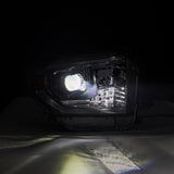 Phares de projection à LED AlphaRex 14-21 Toyota Tundra LUXX-Series Alpha-Blk avec lumière d'activation et signal de séquence + DRL