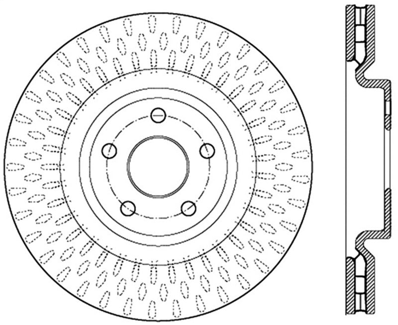 StopTech 12-18 Jeep Grand Cherokee SRT8 (380mm Front Disc) Front Left Slotted Sport Brake Rotor