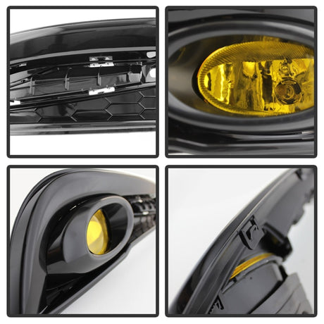 Feu antibrouillard Spyder Honda Civic 2013-2014 4 portes OEM avec interrupteur jaune FL-HC2013-4D-Y