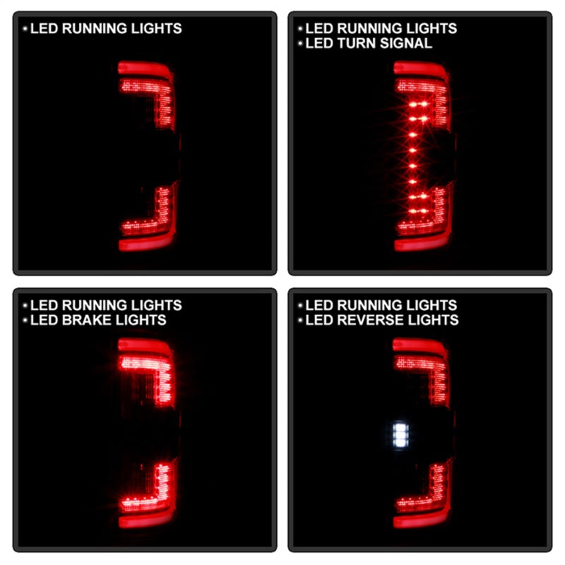 Spyder 21-23 Ford F150 (Factory Halogen) Light Bar LED Tail Lights - Black (ALT-YD-FF15021HAL-BK)