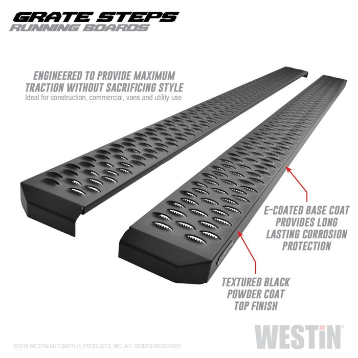 Marchepieds Westin Grate Steps 90 po – Noir texturé