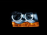 Phares en cristal ANZO 2005-2010 Chrysler 300 avec halo noir (CCFL)