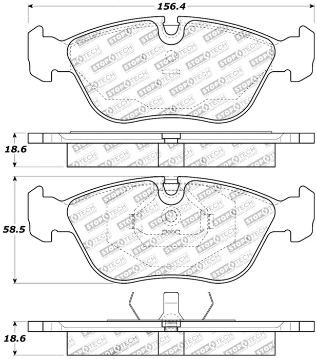 Plaquettes de frein avant StopTech Performance 98-04 Volvo S60/98-00 S70/98-00 V70/93-97 série 850