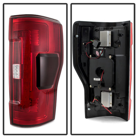 Feux arrière à LED Spyder 17-18 Ford F-250 Super Duty (sauf modèles à LED) - Clr rouge (ALT-YD-FS17-LED-RC)